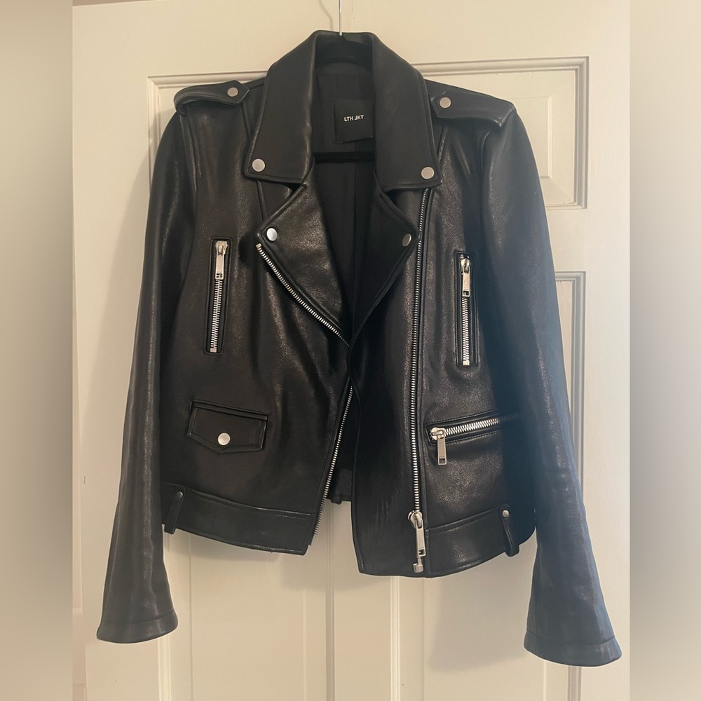 LTH JKT black moto jacket, like new, size M